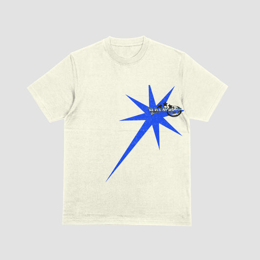 BACK0UT Cream Star T-Shirt